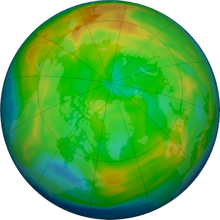 Arctic ozone map for 29 December 2022